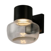 Elgo 204447A - 1 LT Integrated LED Indoor/Outdoor Wall Light w/ Black Finish & Clear Glass