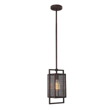 Elgo 204549A - 1 LT Outdoor Wall Light w/ Rust Color Finish & Clear Glass Shade
