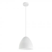 Elgo 205288A - 1 LT Pendant w/ White Finish & White Shade
