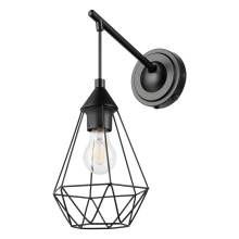 Elgo 205306A - 1 LT Open Frame Geometric Wall Light w/ a Matte Black Finish