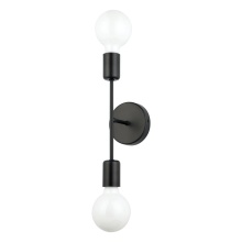 Elgo 205332A - 2 LT Open Bulb Wall Light w/ a Matte Black Finish