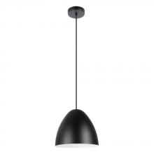Elgo 205419A - 1 LT Pendant w/ Black Finish & Black & White Shade