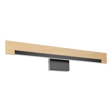 Elgo 205523A - Integrated LED Bath/Vanity Light w/ Black & Wood Finish