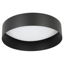 Elgo 205628A - 1 LT Integrated LED Ceiling Light w/ Black Finish & White Acrylic Shade