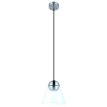 Elgo 205644A - 1 LT Mini Pendant w/ Matte Nickel Finish & Clear Cone Glass Shade