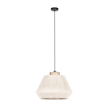 Elgo 205763A - 1 LT Pendant w/ Black Finish & Cream Textile Thread Shade