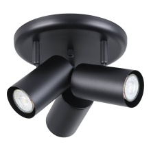 Elgo 206043A - 3 LT Circular Ceiling Track Light w/ Black Finish