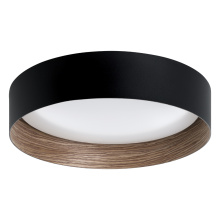 Elgo 206239A - 1 LT LED Ceiling Light w/ Black & Sandlewood Venner Finish & White Diffuser