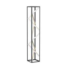 Elgo 390419A - 1 LT LED Floor Lamp w/ Black & Gold Finish w/ White Acrylic Diffuser