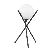 Elgo 39593A - 1 LT Table Lamp w/ Matte Black Finish & White Sphere Shade