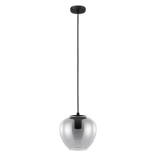 Elgo 39656A - 1 LT Mini Pendant w/ Black Finish & Chrome Smoked Glass Shade