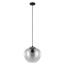 Elgo 39657A - 1 LT Pendant w/ Black Finish & Chrome Smoked Glass Shade