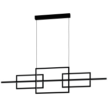 Elgo 39798A - Integrated LED Linear Pendant w/ Black Finish & Geometric Design