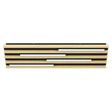 Elgo 39899A - LED Rectangle Ceiling Light w/ Black Metal Body & Oak Veneer Elements