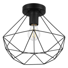 Elgo 43004A - 1 LT Ceiling Light w/ Black Finish & Geometric Metal Shade