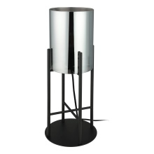 Elgo 43144A - 1 LT Table Lamp w/ Black Finish & Metalic moked Glass Shade