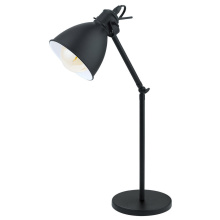 Elgo 49469A - 1 LT Desk Lamp w/ a Black Finish & Black & White Metal Shade