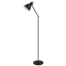 Elgo 49471A - 1 LT Floor Lamp w/ Black Finish & Black & White Metal Shade