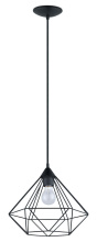 Elgo 94188A - 1 LT Open Frame Geometric Pendant w/ a Matte Black Finish