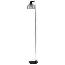 Elgo 98387A - 1 LT Floor Lamp w/ Black Finish & Metallic Smoked Glass Shade