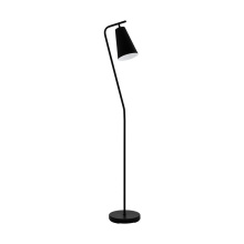 Elgo 98674A - 1 LT Floor Lamp w/ Black Finish &  Black & White Metal Shade