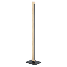 Elgo 99296A - 1 LT Integrated LED Floor Lamp, Black & Wood Finish w/ White Plastic Cover