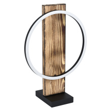 Elgo 99457A - 1 LT Integrated LED Table Lamp w/ Brushed Pine Wood finish & Black Shade