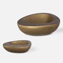  18081 - Uttermost Ovate Brass Bowls, Set Of 2