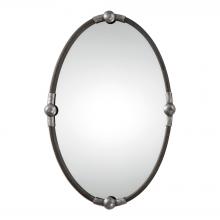  09064 - Carrick Black Oval Mirror