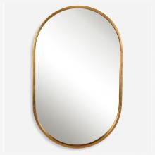  09736 - Varina Minimalist Gold Oval Mirror