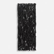  04331 - Gathered Teak Black Wood Wall Decor