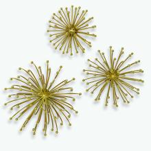  04337 - Aga Gold Metal Wall Decor, S/3