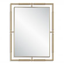  08188 - It's All Connected Rectangle Brass Mirror